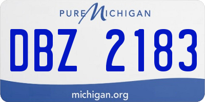 MI license plate DBZ2183