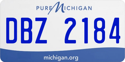 MI license plate DBZ2184