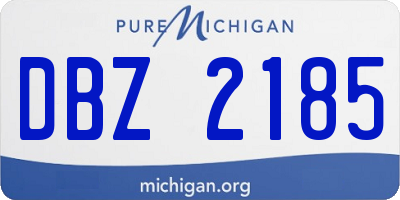 MI license plate DBZ2185
