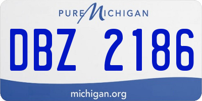 MI license plate DBZ2186