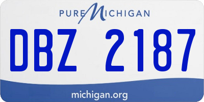 MI license plate DBZ2187