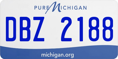 MI license plate DBZ2188