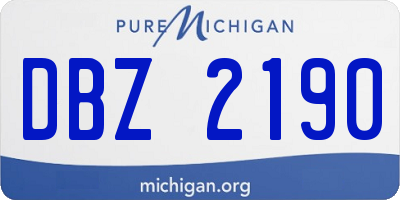 MI license plate DBZ2190