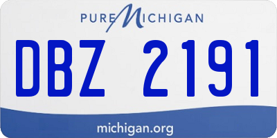 MI license plate DBZ2191
