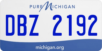 MI license plate DBZ2192