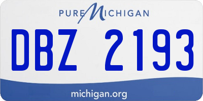 MI license plate DBZ2193