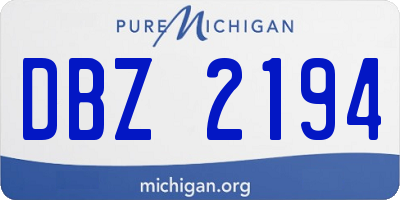 MI license plate DBZ2194