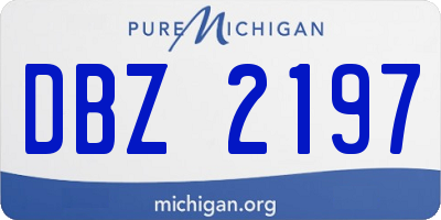 MI license plate DBZ2197