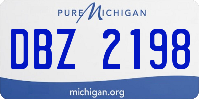 MI license plate DBZ2198