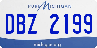 MI license plate DBZ2199
