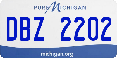 MI license plate DBZ2202