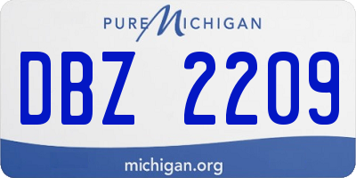 MI license plate DBZ2209