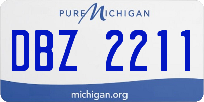 MI license plate DBZ2211