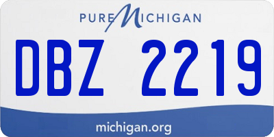 MI license plate DBZ2219