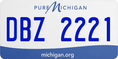 MI license plate DBZ2221