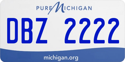 MI license plate DBZ2222