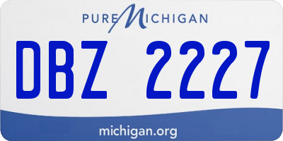 MI license plate DBZ2227