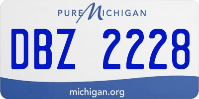 MI license plate DBZ2228