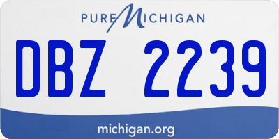 MI license plate DBZ2239