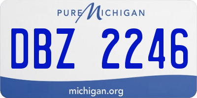 MI license plate DBZ2246