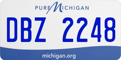 MI license plate DBZ2248