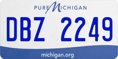 MI license plate DBZ2249