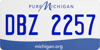 MI license plate DBZ2257