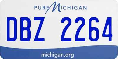 MI license plate DBZ2264