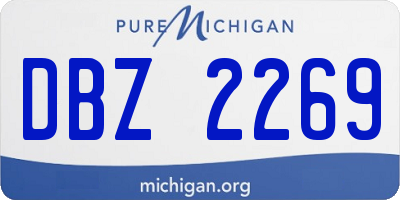 MI license plate DBZ2269