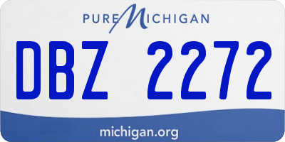 MI license plate DBZ2272