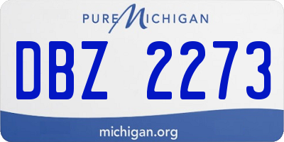 MI license plate DBZ2273