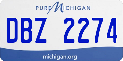 MI license plate DBZ2274