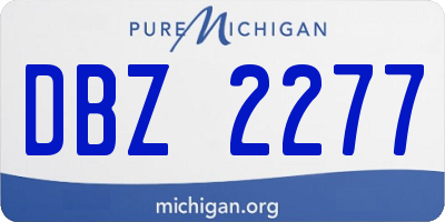 MI license plate DBZ2277