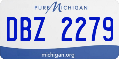 MI license plate DBZ2279