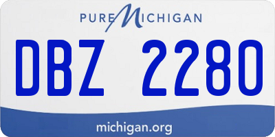 MI license plate DBZ2280