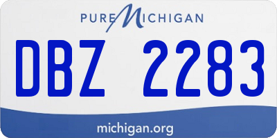 MI license plate DBZ2283