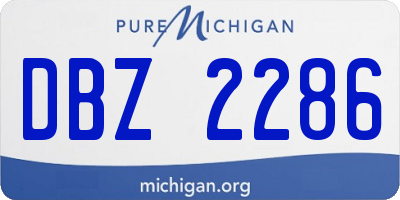 MI license plate DBZ2286