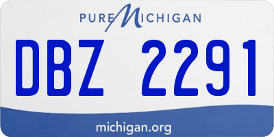 MI license plate DBZ2291