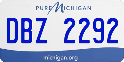 MI license plate DBZ2292