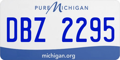 MI license plate DBZ2295