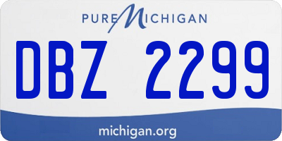 MI license plate DBZ2299