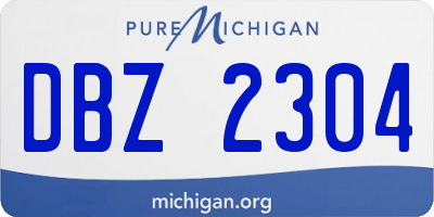 MI license plate DBZ2304