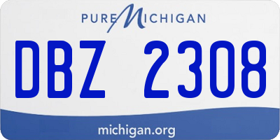 MI license plate DBZ2308