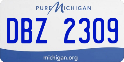 MI license plate DBZ2309