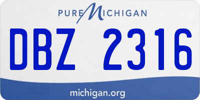 MI license plate DBZ2316