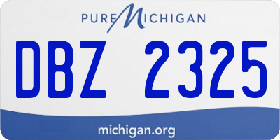 MI license plate DBZ2325