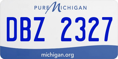 MI license plate DBZ2327