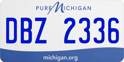 MI license plate DBZ2336