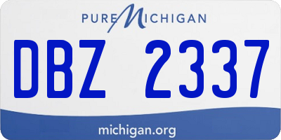 MI license plate DBZ2337