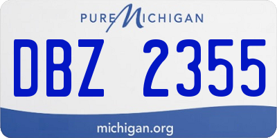 MI license plate DBZ2355